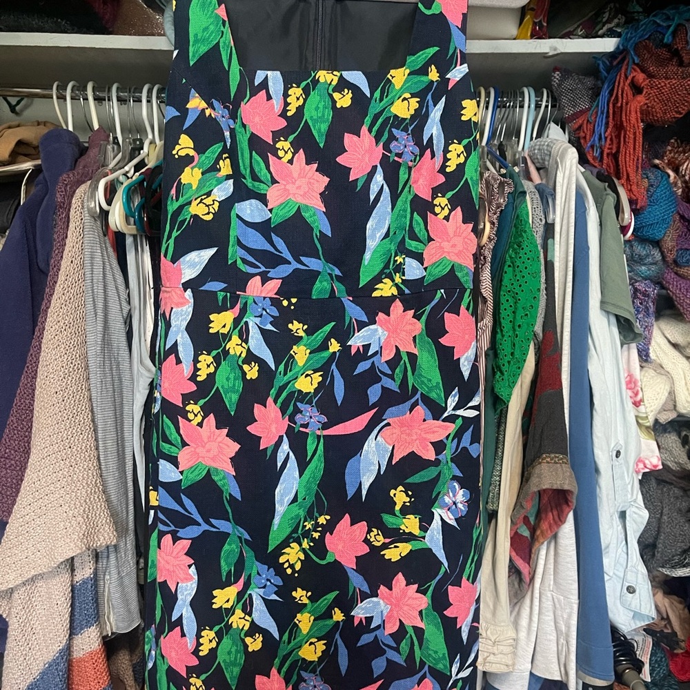 J. Crew Navy Floral Dree